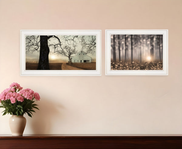 HomeRoots Set of Two Enchanted Sunrise Framed Prints – Vibrant Wall Art for Modern Home Decor & Easy Installation 406080