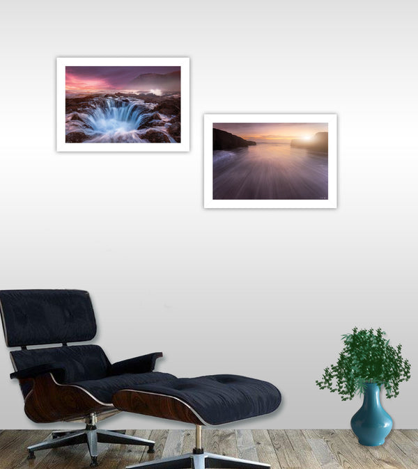 Homeroots Set Of Two Future Genesis 1 White Framed Print Wall Art  Paper,Wood 406085
