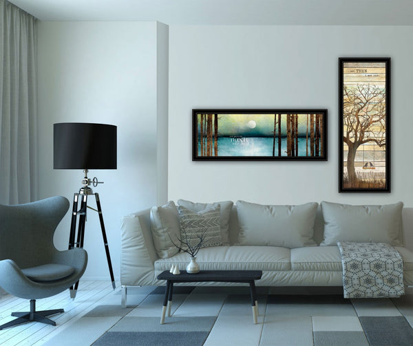 HomeRoots Set of Two Framed Prints - Contemporary Black Wall Art for Living Room, Bedroom & Office Decor 406098
