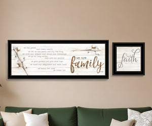 Homeroots Set Of Two We Are Family 1 Black Framed Print Wall Art  Paper,Wood 406103