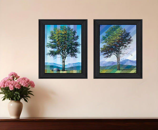 HomeRoots Set of Two Modern Black Framed Print Wall Art - Captivating Light and Shadow Home Décor Perfect for Any Space 406114