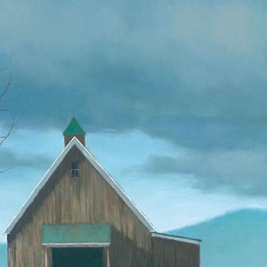 Homeroots Set Of Two Two Barnscapes 1 White Framed Print Wall Art  Paper,Wood 406115