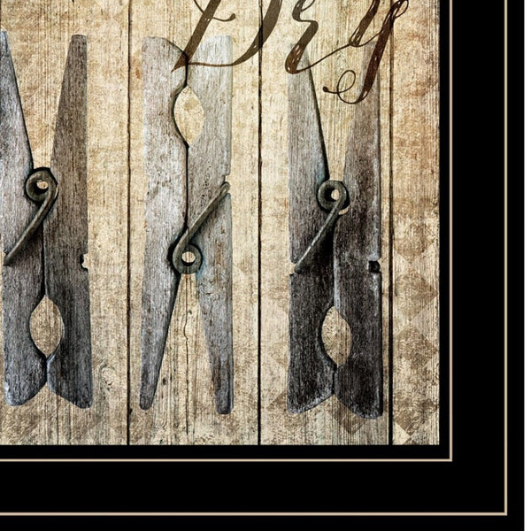HomeRoots Set of Three Contemporary Black Framed Prints - Bold Bathroom Wall Art for Modern Decor Styles 406122