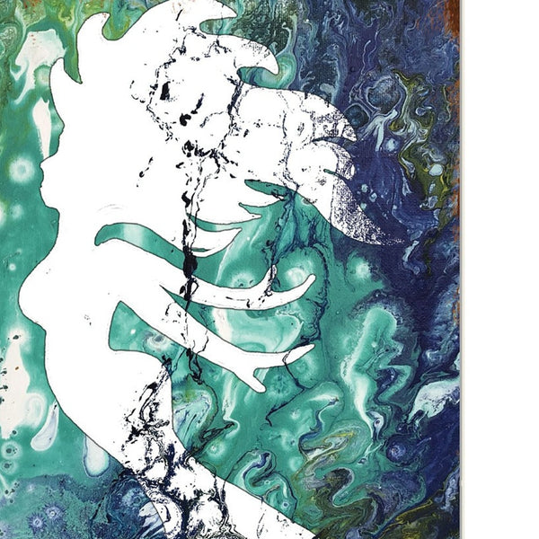 Homeroots Set Of Two Under The Sea 1 White Framed Print Wall Art  Wood Paper 406128