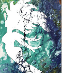 Homeroots Set Of Two Under The Sea 1 White Framed Print Wall Art  Wood Paper 406128