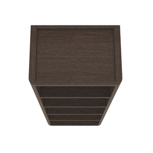 English Elm Rivington 28" Open Bookcase Dark Walnut — 5-Tier Adjustable Shelves, Modern Wood Grain Storage B365P398312