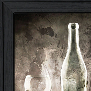 Homeroots Set Of Two Moody Gray Glassware Still Life 2 Black Framed Print Kitchen Wall Art  Wood Paper 406131