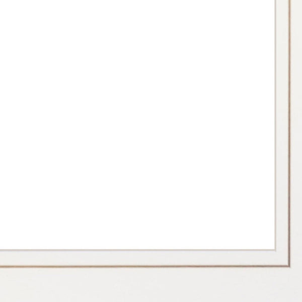 HomeRoots Set of Two Modern Minimalist White Framed Print Wall Art - Stylish Home Decor for Any Room 406140