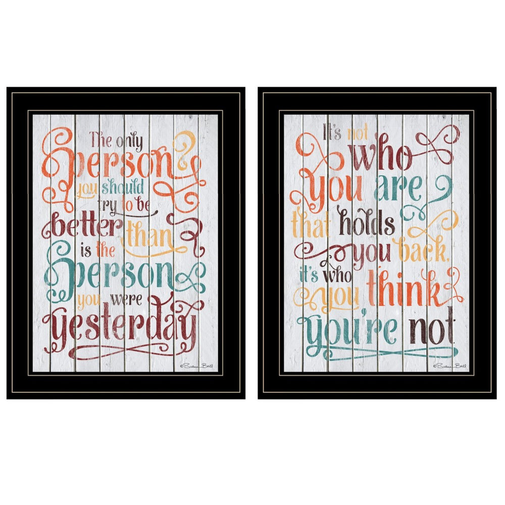 HomeRoots Set of Two Modern Black Framed Print Wall Art for Stylish Home Décor – Perfect for Any Room! 406141