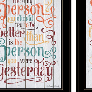 HomeRoots Set of Two Modern Black Framed Print Wall Art for Stylish Home Décor – Perfect for Any Room! 406141