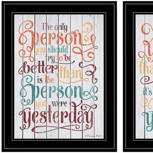HomeRoots Set of Two Modern Black Framed Print Wall Art for Stylish Home Décor – Perfect for Any Room! 406141