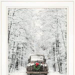 HomeRoots Set of Two Antique Christmas Framed Prints - Elegant Wall Art for Holiday Decor & Year-Round Charm 406149
