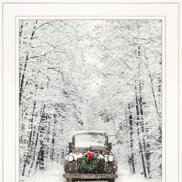 HomeRoots Set of Two Antique Christmas Framed Prints - Elegant Wall Art for Holiday Decor & Year-Round Charm 406149