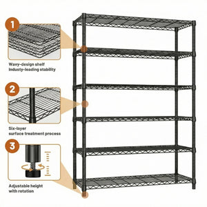English Elm 5-shelf Heavy Duty Wire Rack Industrial Carbon Steel Garage Pantry Storage Unit W5386P445553
