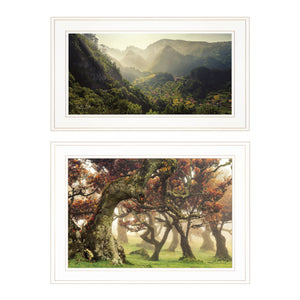 Homeroots Set Of Two The Land Of Hobbits 1 White Framed Print Wall Art  Wood Paper 406158