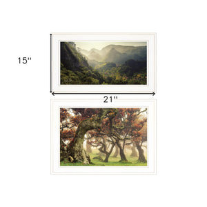 Homeroots Set Of Two The Land Of Hobbits 1 White Framed Print Wall Art  Wood Paper 406158