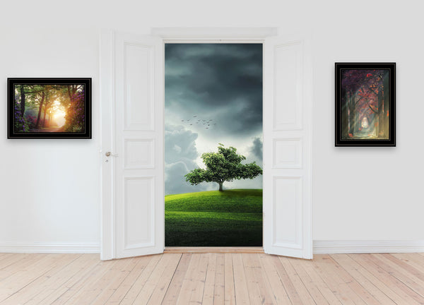 Homeroots Set Of Two Path Of Happiness 2 Black Framed Print Wall Art  Wood Paper 406161