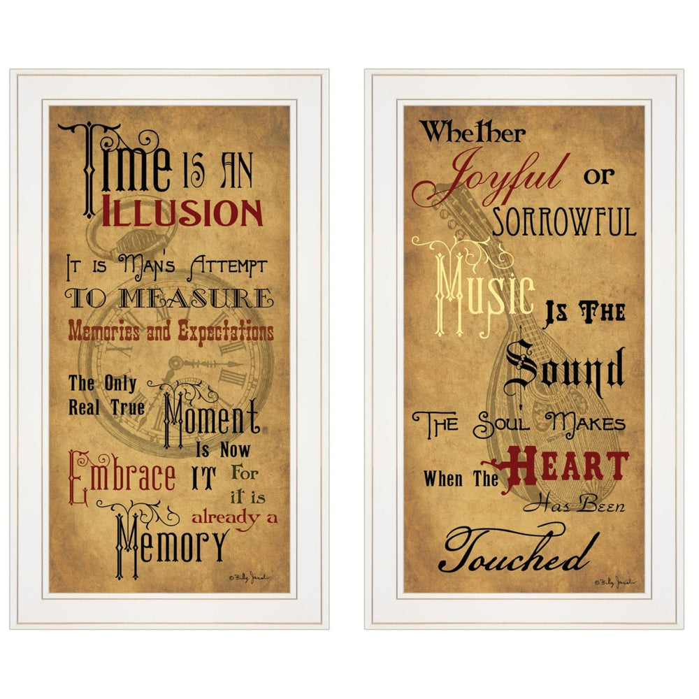 HomeRoots Set of Two Joyful Framed Prints - Brighten Your Space with Colorful Art for Modern Decor! 406166