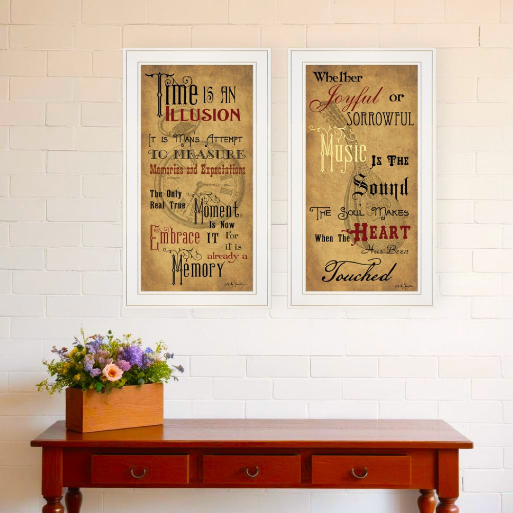 HomeRoots Set of Two Joyful Framed Prints - Brighten Your Space with Colorful Art for Modern Decor! 406166