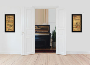 HomeRoots Set of Two Joyful Black Framed Prints - Contemporary Art for Stylish Home Décor & Easy Mounting 406167