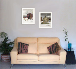 HomeRoots Set of Two Modern White Framed Art Prints – Stylish Wall Décor for Living Rooms and Bedrooms 406170