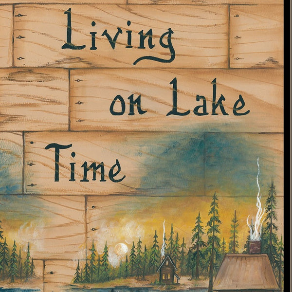 Homeroots Set Of Two Living On The Lake 2 Black Framed Print Wall Art  Wood Paper 406175