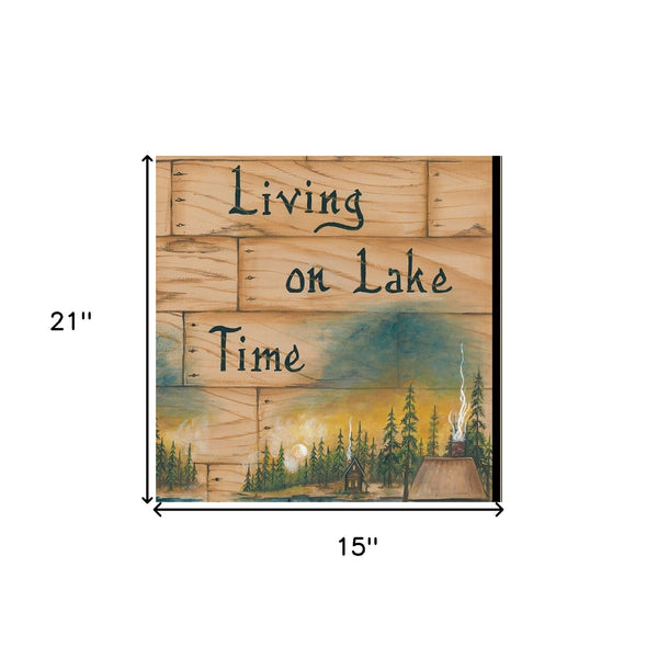 Homeroots Set Of Two Living On The Lake 2 Black Framed Print Wall Art  Wood Paper 406175
