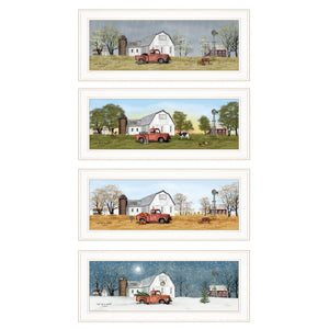 HomeRoots Set of Four Billy Jacobs Framed Prints - Stylish Contemporary Wall Art for Seasonal Décor Updates 406178