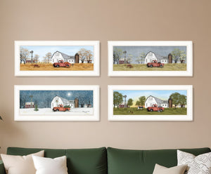 HomeRoots Set of Four Billy Jacobs Framed Prints - Stylish Contemporary Wall Art for Seasonal Décor Updates 406178
