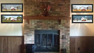 Homeroots Set Of Four Billy Jacobs Four Seasons Collection V Black Frame 1 Black Framed Print Wall Art  Wood Paper 406179