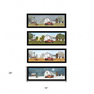 HomeRoots Set of Four Billy Jacobs Framed Prints – Four Seasons Collection VII Wall Art for Stylish Décor 406184