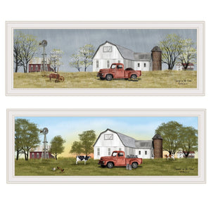 HomeRoots Set of Two Billy Jacobs Framed Prints - Spring/Summer Wall Art for Coastal or Modern Decor 406187