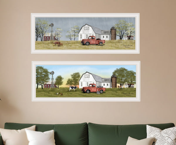 HomeRoots Set of Two Billy Jacobs Framed Prints - Spring/Summer Wall Art for Coastal or Modern Decor 406187