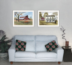 HomeRoots Set of Two End of Summer Vibrant Framed Prints - Gallery-Ready Art for Your Home Decor Upgrade 406191