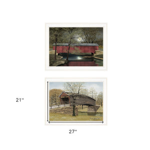 HomeRoots Set of Two Framed Bridge Prints | Modern Wall Art for Contemporary Home Decor & Easy Styling 406195
