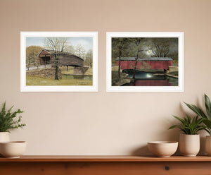 HomeRoots Set of Two Framed Bridge Prints | Modern Wall Art for Contemporary Home Decor & Easy Styling 406195