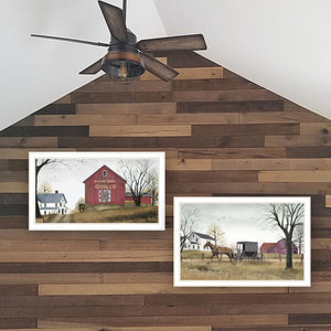 Homeroots Set Of Two Goin To Market 1 White Framed Print Wall Art  Wood Paper 406205