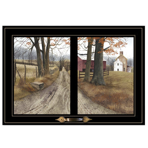 Homeroots The Road Home 7 Black Framed Print Wall Art  Wood Paper And Texture 406234