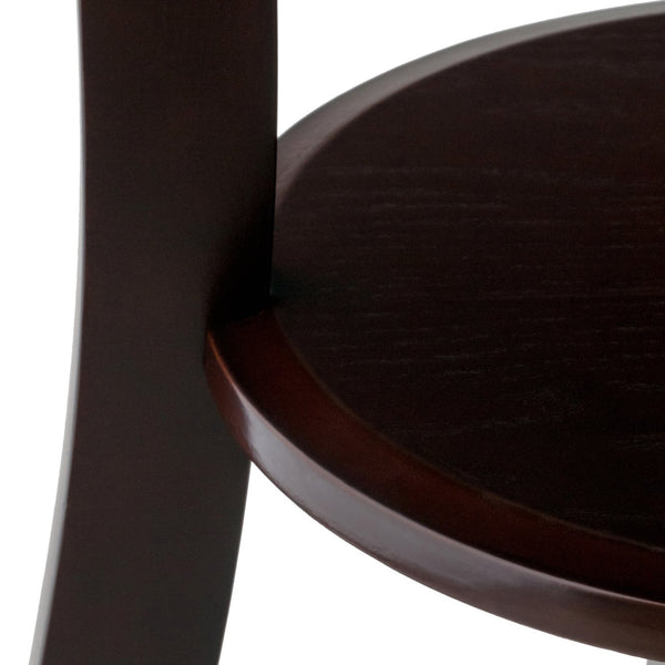 Winsome Wood Sasha Round Accent Table - Elegant Cappuccino Finish With Storage Drawer & Display Shelf For Home Decor Cappuccino Solid ,Composite Wood 40627-winsome-wood