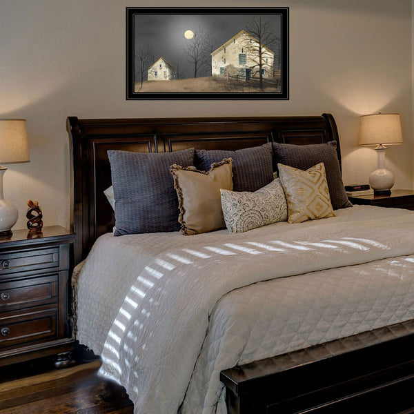 Homeroots Still Of The Night 6 Black Framed Print Wall Art  Wood Product Paper Print Uv Coating 406292