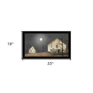 Homeroots Still Of The Night 6 Black Framed Print Wall Art  Wood Product Paper Print Uv Coating 406292