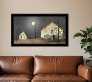 Homeroots Still Of The Night 6 Black Framed Print Wall Art  Wood Product Paper Print Uv Coating 406292