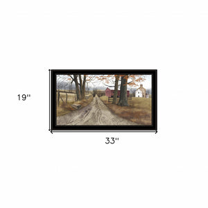 Homeroots The Road Home 9 Black Framed Print Wall Art  Wood Product Paper Print Uv Coating 406399