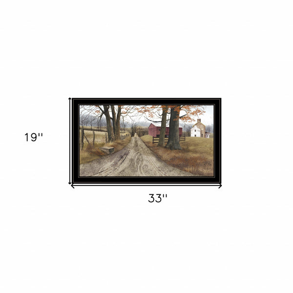 Homeroots The Road Home 9 Black Framed Print Wall Art  Wood Product Paper Print Uv Coating 406399