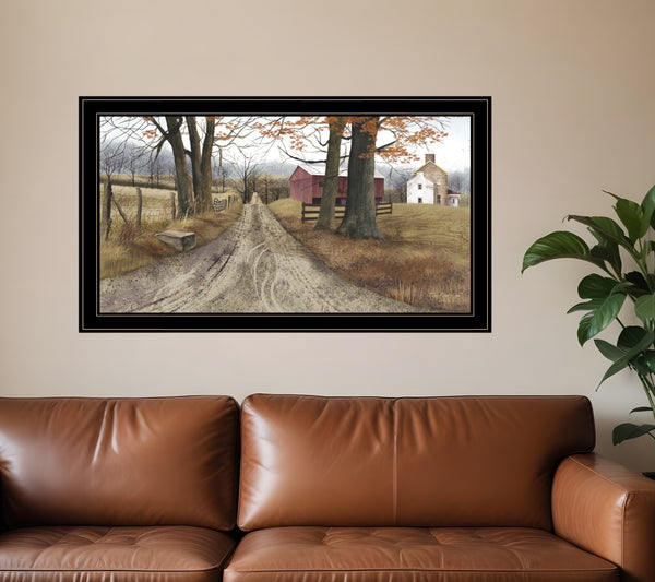Homeroots The Road Home 9 Black Framed Print Wall Art  Wood Product Paper Print Uv Coating 406399