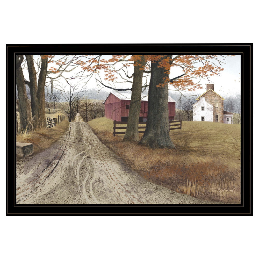 Homeroots The Road Home 15 Black Framed Print Wall Art  Wood Product Paper Print Uv Coating 406404