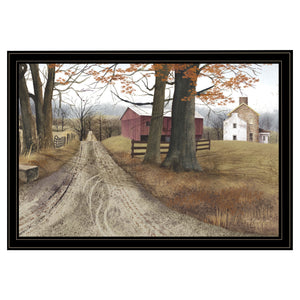Homeroots The Road Home 15 Black Framed Print Wall Art  Wood Product Paper Print Uv Coating 406404