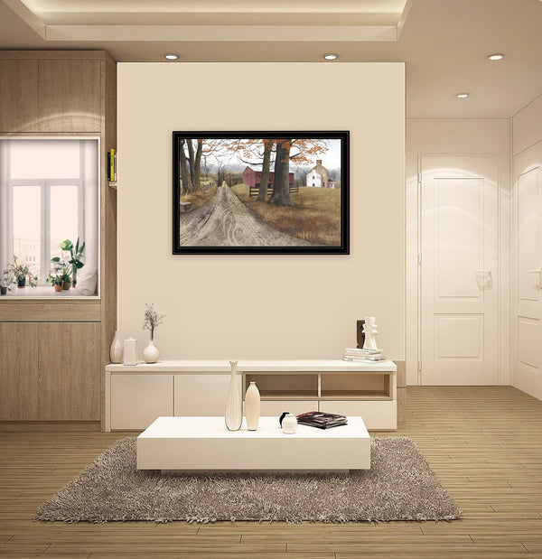 Homeroots The Road Home 15 Black Framed Print Wall Art  Wood Product Paper Print Uv Coating 406404
