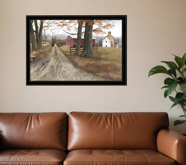 Homeroots The Road Home 15 Black Framed Print Wall Art  Wood Product Paper Print Uv Coating 406404