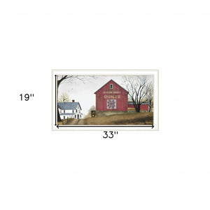 Homeroots The Quilt Barn 4 White Framed Print Wall Art  Wood Product Paper Print Uv Coating 406416